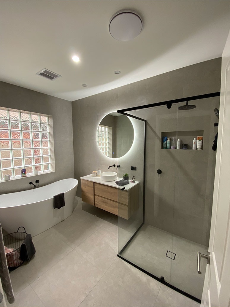 Modern bathroom renovation